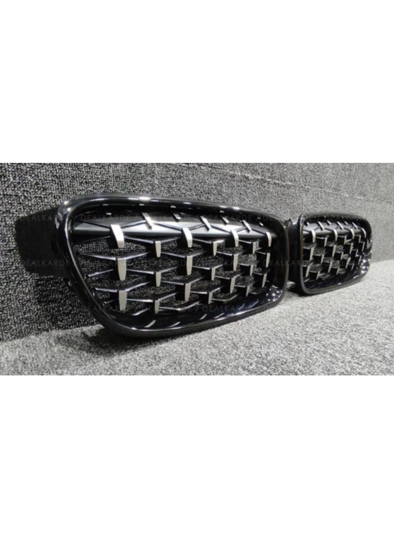 بي إم دبليو شبكة أمامية ماسية الشكل لسيارة BMW F30، لون أسود لامع - Image 3